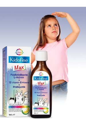 Kidofine Max Çocuklar Için Multivitamin Fosfotidilserin L-arjinin 13 Vitamin 8 Mineral Prebiyotik MKRT-GT-MV-KDFN-01 - 4