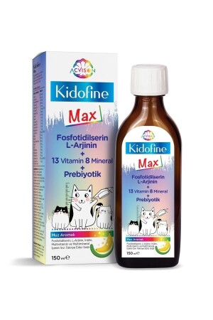 Kidofine Max Multivitamin für Kinder Phosphotidylserin L-Arginin 13 Vitamine 8 Mineralien Präbiotikum - 1