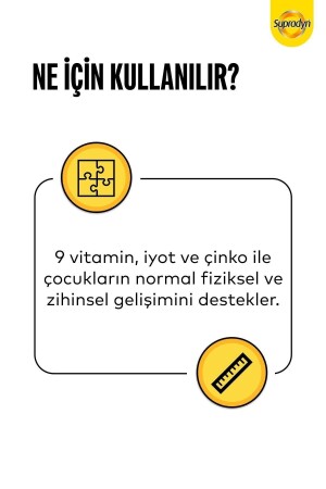 Kids 60 Çiğnenebilir Draje 9 Vitamin- Iyot Ve Çinko Içeren Takviye Edici Gıda - 5