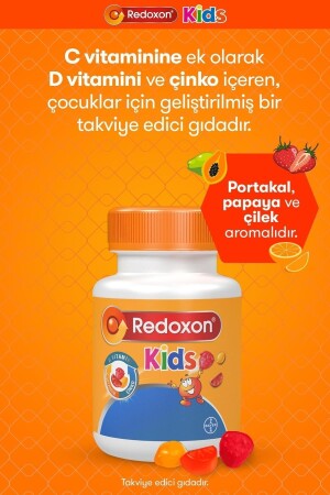 Kids 60 Çiğnenebilir Gummy I Çocuklar Için C Vitamini- D Vitamini Ve Çinko Içeren Takviye Ed - 3