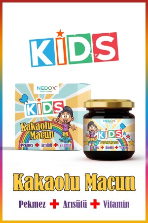 Kids Çocuklar Için Özel - Arı Sütü, Pekmez, Bal Ve Vitamin Katkılı Kakaolu Macun NDXKDS - 5