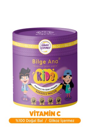 Kids Çocuklar Için Özel Glikoz Içermeyen Arı Sütü Pekmez Bal Ve C Vitaminli Kakaolu Macun Bilge Kids - 6