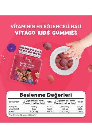 Kids Gummies 30 Stück Kaugummi-Gel mit Vitamin D3 und Kalzium 8683242261051 - 5