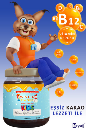 Kids-boy Uzatıcı-vitamin C-bağışıklık Güçlendirici-arı Sütü-bal-polen 240 gr WINHONC1x240 - 4