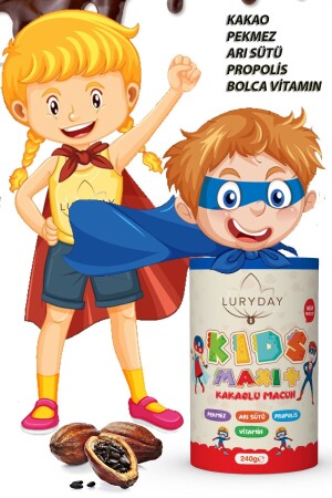 Kids Maxi Çocuk Macunu Kakao Propolis Pekmez Arı Sütü Bal Ve Vitamin - 5