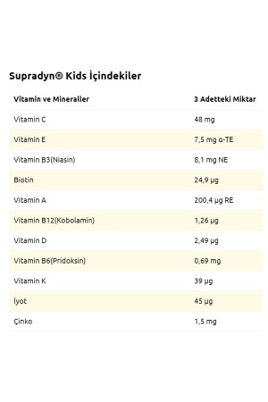 Kids Multivitamin Ve Mineral Içeren Çiğnenebilir 60 Tablet 2 Adet spr8699546080069-069 - 4