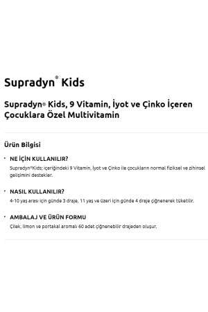 Kids Multivitamin Ve Mineral Içeren Çiğnenebilir 60 Tablet 2 Adet spr8699546080069-069 - 6