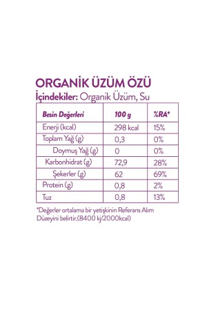 Kids Organik Üzüm Özü 290 gr ( Soğuk Sıkım ) Şeker Ilavesiz - 5