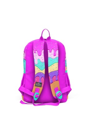 Kids Pembe Rengarenk Dondurma Desenli 3’lü Okul Çanta Seti SET0123731 - 6