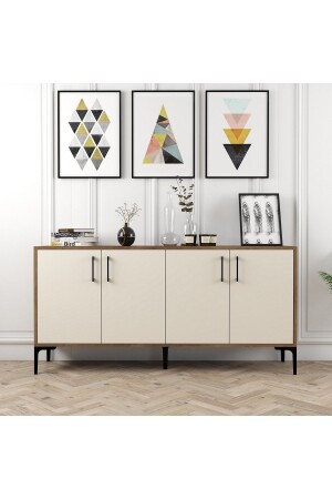Kiev 160cm Konsol - Ceviz - Krem kvknsl160 - Variant Mobilya
