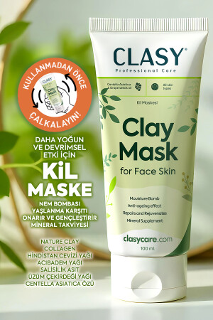 Kil Maskesi, Gözenek Sıkılaştırıcı, Leke Karşıtı, Nemlendirici - Clasy Care