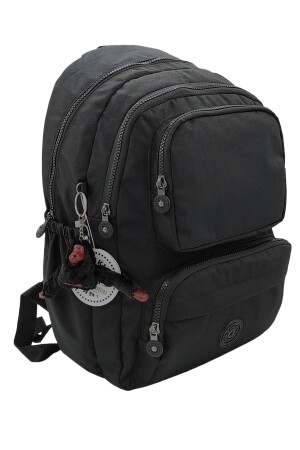 Kılinkir Multi-Eye Large Volume Water-Resistant Fabric Unisex Black School Bag Backpack TYC00266114132 - 3