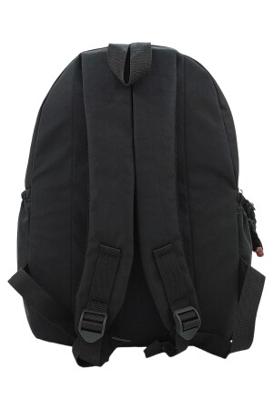 Kılinkir Multi-Eye Large Volume Waterproof Fabric Unisex Black School Bag Backpack - 6