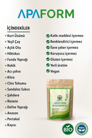 Kilo Verme Ve Boşaltıma Yardımcı- Ödem- Gaz- Şişkinlik Giderici Bio Detoks Form Çayı Apaform - 4