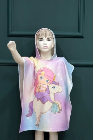 Kinder-Bademantel/Handtuch-Poncho Mh-unicorn0004 - 1