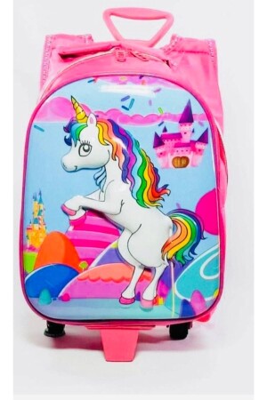 Kinder Kindergarten Rikscha Gepäcktasche Pferd Einhorn - Kuzey Treend