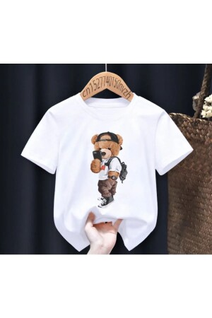 Kinder-T-Shirt mit Teddybär-Aufdruck, 2 Jahre alt / 15 Jahre alt - 1