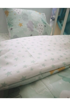 Kinderbettbezug-Set 90x190 Green Moon Cloudy für Bett 2171 - 4