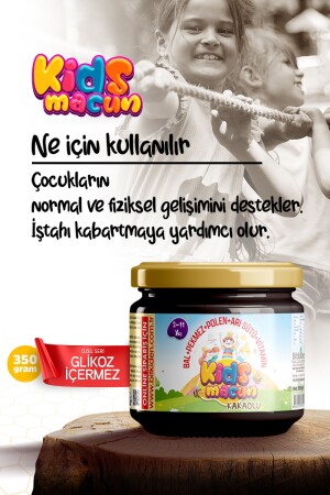 Kinderpaste speziell für Kinder – Glukosefrei – Honig – Melasse – Pollen – Gelée Royale-Kakao-Kinderpaste 350 Gr. - 3