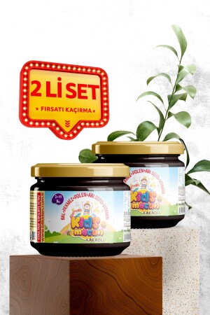 Kinderpaste - Speziell für Kinder, Glukosefrei, Honigmelasse, Pollen und Gelée Royale, Kakao, 2er-Set, 2x350 Gr - 1