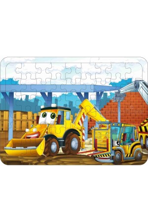 Kinderpuzzle aus Holz 4 Teile 54 Teile - Baumaschinen puzzle004 - 6