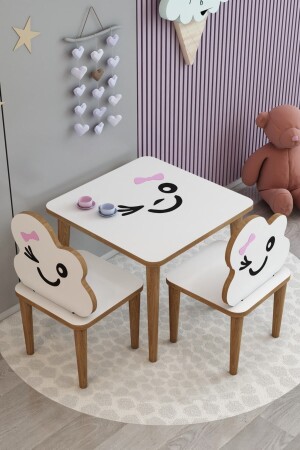 Kindertisch-Stuhl-Set, Aktivitätstisch, Kinderspieltisch, Lerntisch, Kinderstuhl BLT0212111 - 2