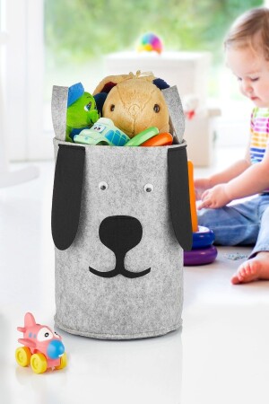 Kinderzimmer-Organizer, Spielzeug-Aufbewahrungskorb, schmutziger Wäschekorb, Hunde-Design, 48 cm x 35 cm, ABO. 04302. 01B - 4