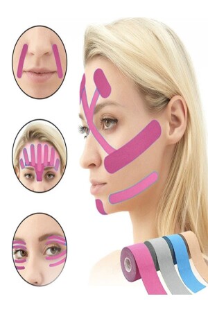 Kinesio Pink Color Tape für Facelifting und Falten - 2