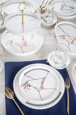 Kintsugi Moon 6 Kişilik 25 Parça Brunch Set NJT-012256-2 - 1