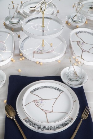 Kintsugi Moon 6 Kişilik 25 Parça Brunch Set NJT-012256-2DSN - 1