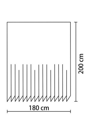 Kır Banyo Perdesi- Duş Perdesi 180x200 cm - 3