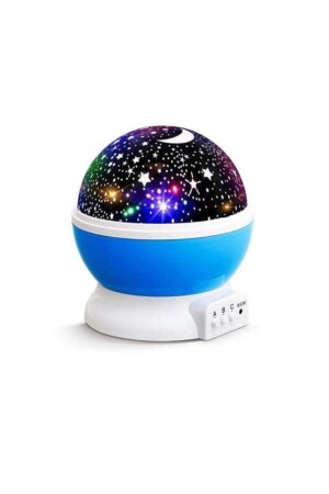 (KIRILABİLİR) Star Master Küre Renkli Yıldızlı Gökyüzü Projeksiyon Gece Lambası Mavi WHB20800 - 2