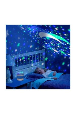 (KIRILABİLİR) Star Master Küre Renkli Yıldızlı Gökyüzü Projeksiyon Gece Lambası Mavi WHB20800 - 3