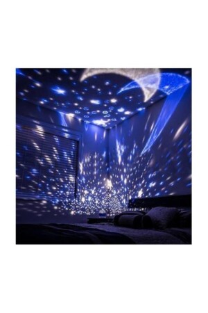 (KIRILABİLİR) Star Master Küre Renkli Yıldızlı Gökyüzü Projeksiyon Gece Lambası Mavi WHB20800 - 8
