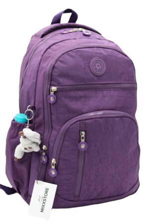 Crinkle-Wasserdichter Stoff Lila Großer Schulrucksack und Reisetasche // 1700. 610001 - Bevitton