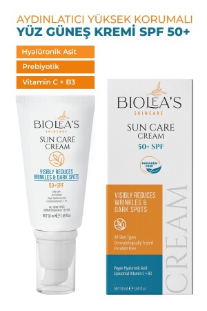 Kırışıkları Azaltan, Koyu Lekeleri Önleyici Güneş Kremi 50 Spf Lipozomal C- Hyalüronik Asit-b3 50 Ml Gst-15 - 1