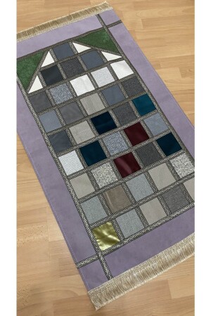 Kırkyama Patchwork Astarlı Kadife Çeyizlik Hediyelik Seccade - 2