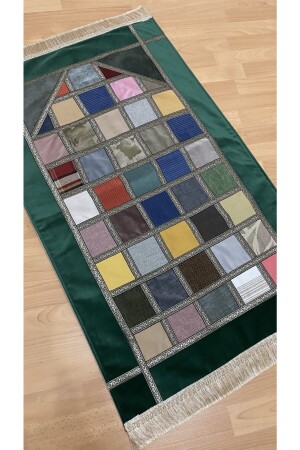 Kırkyama Patchwork Astarlı Kadife Çeyizlik Hediyelik Seccade - 2