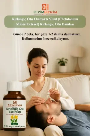 Kırlangıç Otu Ekstraktı 50 ml (Chelidonium Majus Extract) Kırlangıç Otu Damlası - Kırlangıç Damlası - Bizimhekim