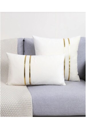 Kırlent Kılıfı Gold Detaylı - Deccostil