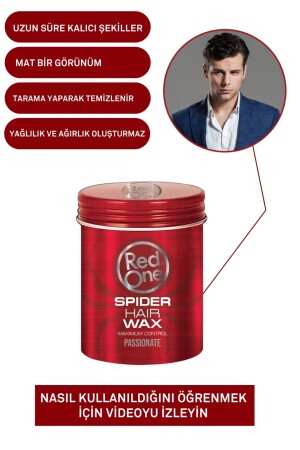 Kırmızı Spider Hair Wax 100ml - 3