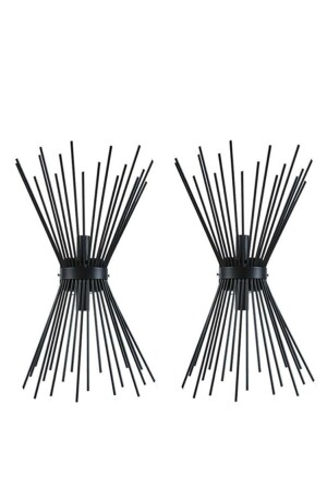 MNZ-Hedgehog Black Set من 2 جدار شقق (2 PCS) التحوط2pcs - Fer Avize