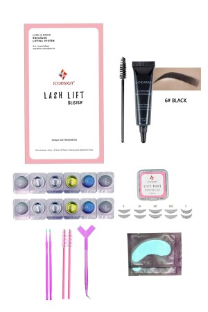 Kirpik Lifting-kaş Laminasyon Seti-kirpik Perması-lash Lift Eko Paket Ve Jel Kaş Boyası Siyah(BLACK) - 2