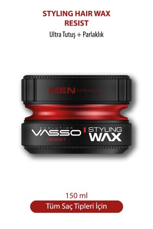 Kısa Saçlar Için 24 Saat Ultra Tutuş Ve Parlaklık Veren Wax - Resist Pro Aqua 150 ml - 1