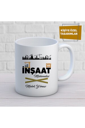 Kişiye Özel İsim Yazılabilir İnşaat Mühendisi Kupa Bardak - Casaba
