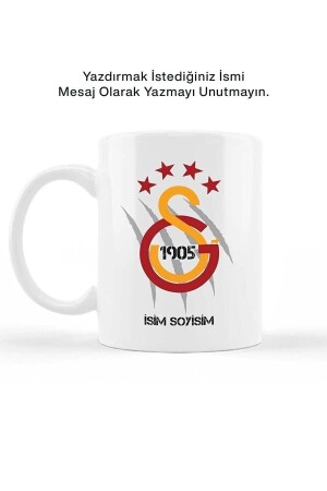 Kişiye Özel Isimli Galatasaray Özel Porselen Kupa Bardak - 2