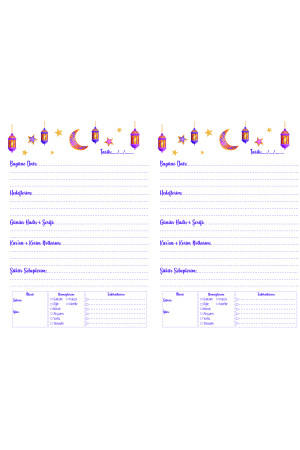 Kişiye Özel Ramazan Ayı Günlük Planlayıcı DEFTER11 - 5