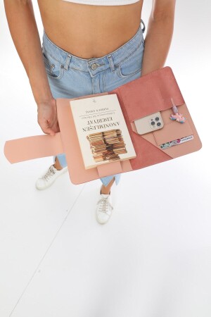 Kitap Defter Telefon Organizer / Kitap Çantası / Kitap Kılıfı / Stil Sahibi Okuma Çantaları - 5