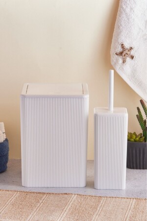 مزارع النفايات من قاعة مزارع النفايات ومفرشة المرحاض مجموعة مارلون لونار وألبرت وايت مجموعة المرحاض فرشة غازبين - Kitchen Line