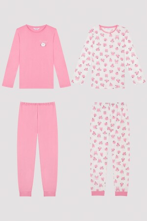 Kız Çocuk Pinky Monster CK Uuzn Kollu 2'li Pijama Takımı PNWTH1U223SK-MIX - 1